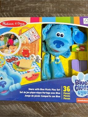 Melissa & Doug Blue's Clues Blue Plush Picnic Play Set - Blue